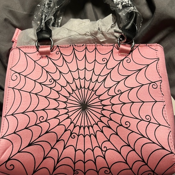 Monster High Pink and Black Spiderweb Shoulder Bag - Picture 8 of 9